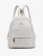 caely Rucsac Clasic Gri cu Fermoar Decorativ Idasenia
