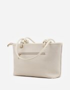 caely Shopper cu noduri decorative și împletitură Damomela Albă
