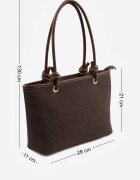 caely Shopper cu noduri decorative și împletitură Damomela Maro