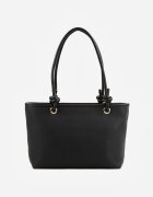 caely Shopper cu noduri decorative și împletitură Damomela Neagră