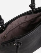 caely Shopper cu noduri decorative și împletitură Damomela Neagră