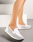 cambell Pantofi Albi din piele Mocasini Aroti