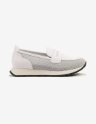 cambell Pantofi Albi din piele Mocasini Aroti