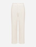cantarana Pantaloni Bej deschis Paper Bag cu elastic în talie și talie înaltă Lunavia