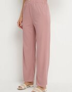 cantarana Pantaloni Roz Paper Bag cu elastic în talie și talie înaltă Lunavia
