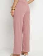 cantarana Pantaloni Roz Paper Bag cu elastic în talie și talie înaltă Lunavia