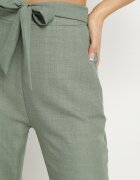 cantarana Pantaloni Verzi închis cu croială largă cu cordon și talie elastică Miravenia