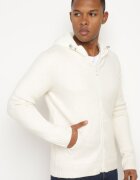  Cardigan bej cu glugă din tricot cu viscoză cu fermoar Etalitia