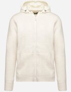  Cardigan bej cu glugă din tricot cu viscoză cu fermoar Etalitia