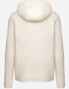  Cardigan bej cu glugă din tricot cu viscoză cu fermoar Etalitia