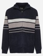  Cardigan bleumarin elegant cu lână cu croială clasică cu guler înalt Zairael