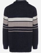  Cardigan bleumarin elegant cu lână cu croială clasică cu guler înalt Zairael