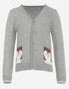  Cardigan Gri cu nasturi cu buzunare decorative Noxana