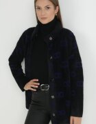  Cardigan Negru-Bleumarin Cu nasturi Arcite