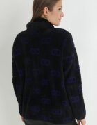  Cardigan Negru-Bleumarin Cu nasturi Arcite