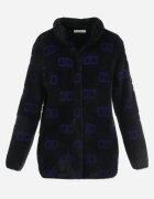  Cardigan Negru-Bleumarin Cu nasturi Arcite