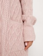  Cardigan roz lung nedesfăcut cu imprimeu Vaithnia