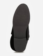 cesario conti Botine în stil biker cu carâmb răsfrânt și catarame metalice Greslia Negre
