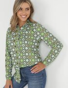 cflo Cămașă Verde deschis cu nasturi cu model geometric Ieawe