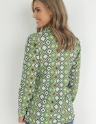 cflo Cămașă Verde deschis cu nasturi cu model geometric Ieawe