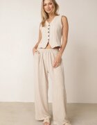cflo Compleu de costum de vară din viscoză cu dungi: vestă și pantaloni Paneris Bej