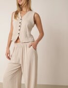 cflo Compleu de costum de vară din viscoză cu dungi: vestă și pantaloni Paneris Bej