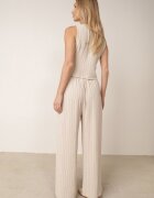 cflo Compleu de costum de vară din viscoză cu dungi: vestă și pantaloni Paneris Bej