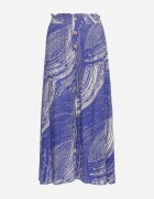 cflo Pantaloni Albastre din Viscoză 7/8 cu croi larg cu talie înaltă și elastic în talie Risalinse