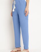 cflo Pantaloni Albaștri cu talie elastică decorați cu șnururi Efista