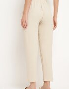 cflo Pantaloni Bej cu Talie Înaltă Tip Paper Bag cu Elastic în Talie Noravia