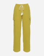 cflo Pantaloni Largi Verde deschis Palazzo cu elastic în talie și buzunare cu clapetă Rannestia