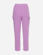 cflo Pantaloni Mov închis cu elastic în talie decorate cu șnururi Efista