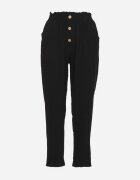 cflo Pantaloni negri cu talie înaltă tip Paper Bag cu elastic în talie Noravia