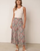 cflo Pantaloni Roșii Largi din Viscoză cu model Retro Zeramara