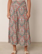 cflo Pantaloni Roșii Largi din Viscoză cu model Retro Zeramara