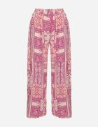 cflo Pantaloni roz Palazzo din Viscoză cu Elastic în Talie Lirfea