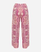 cflo Pantaloni roz Palazzo din Viscoză cu Elastic în Talie Lirfea