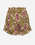 cflo Pantaloni scurți din viscoză verde deschis cu elastic în talie Tiamalise
