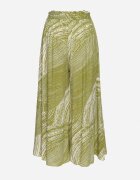 cflo Pantaloni Verzi din viscoză 7/8 largi cu talie înaltă și elastic în talie Risalinse