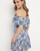 cflo Rochie Albastră Spaniolă Mini din Viscoză Elastică Zamra
