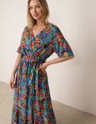 cflo Rochie Albastru-Verde din Vâscoză Cliera
