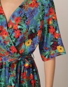 cflo Rochie Albastru-Verde din Vâscoză Cliera