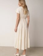 cflo Rochie bej deschis din viscoză cu croială cloș Folky