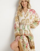 cflo Rochie bej din viscoză cu imprimeuri etnice cu croială evazată Xarisen