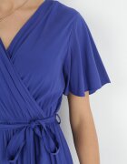 cflo Rochie Bleumarin Evazată Maxi cu Cordon Legat Japhelia