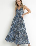 cflo Rochie bleumarin-negru Maxi petrecută cu legătură din viscoză Vilnius