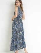 cflo Rochie bleumarin-negru Maxi petrecută cu legătură din viscoză Vilnius