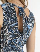 cflo Rochie bleumarin-negru Maxi petrecută cu legătură din viscoză Vilnius
