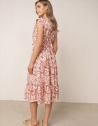 cflo Rochie boxy din viscoză cu curea și model geometric Katanie Roz