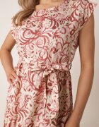 cflo Rochie boxy din viscoză cu curea și model geometric Katanie Roz